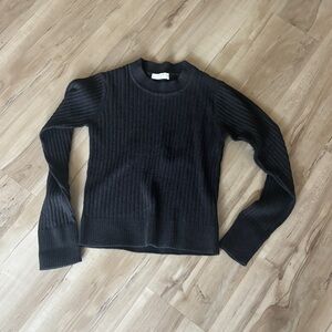 One Grey Day OGD Cotton Cashmere Ribbed Sweater